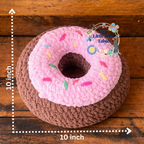 Crochet donut pillow | Amigurumi dessert | Donut decor