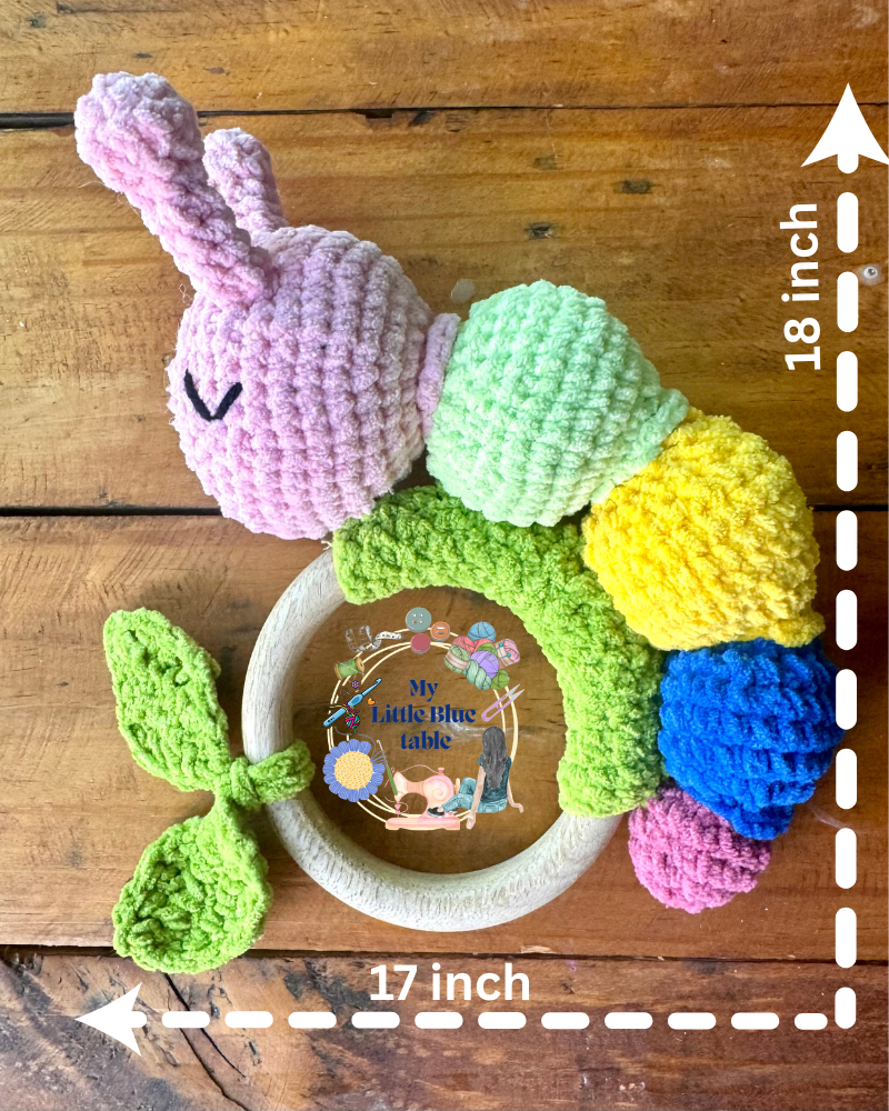 Caterpillar rattle for newborn