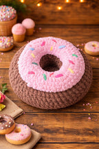 Crochet donut pillow | Amigurumi dessert | Donut decor