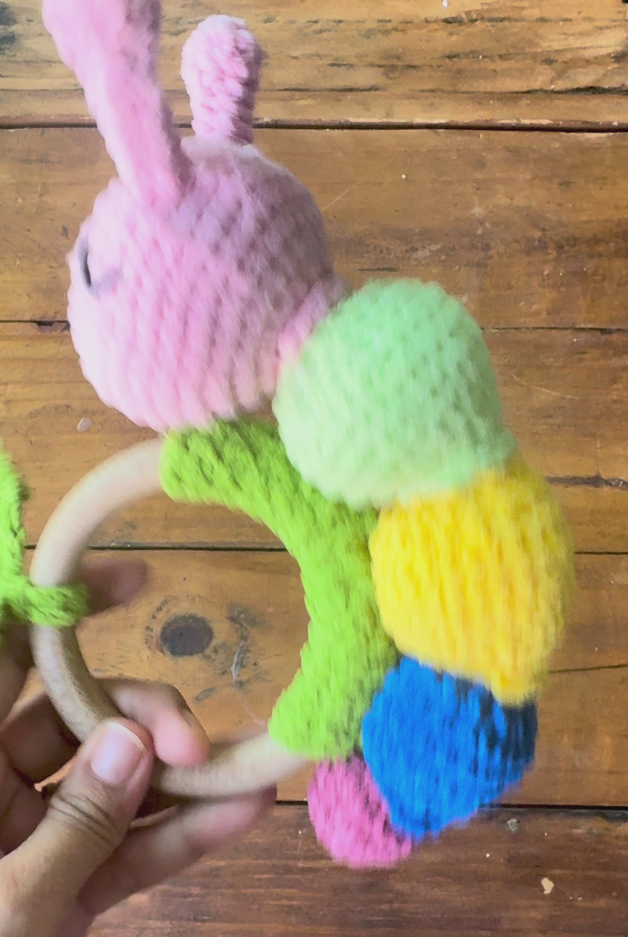 Caterpillar rattle for newborn