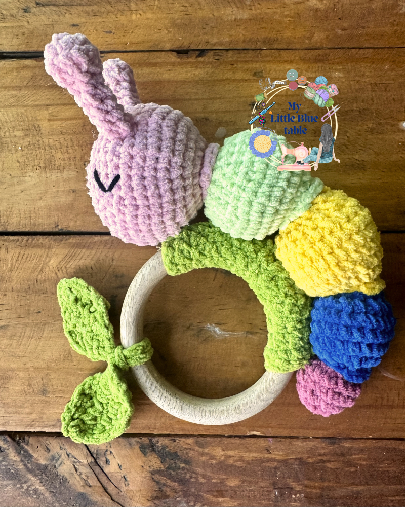 Caterpillar rattle for newborn